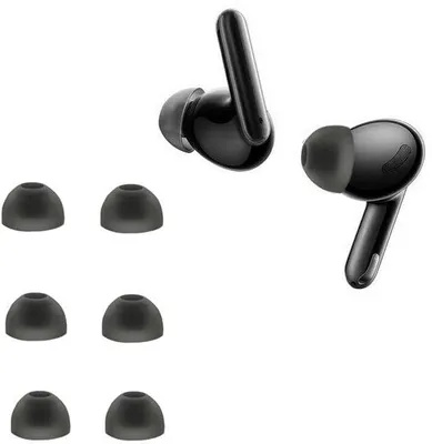 Image de Embouts de rechange en silicone pour écouteurs intra-auriculaires, lot de 6 (noirs)