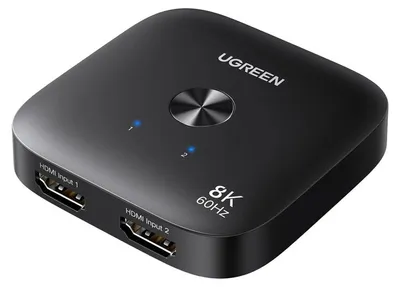 Zdjęcie produktu dla Ugreen AW700, przełącznik HDMI, 2 wejścia, 1 wyjście, 8K 60Hz
