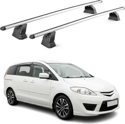 Image de Barres de toit transversales Alu pour Mazda 5 2005-2015 75 kg Gris 2Pcs
