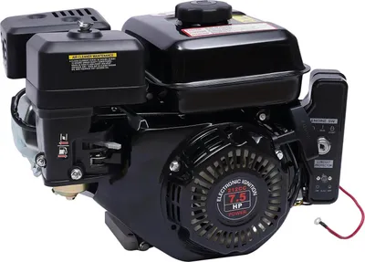 Produktbild von Benzinmotor - 210 cm³ 4-Takt Einzylinder - Luftgekühlt - Handstart/E-Start - 20 mm Kurbelwelle - Bohrung×Hub 70×45 mm - Für Go-Kart - Schwarz