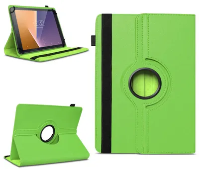 Produktbild von Tablet Schutzhülle für Vodafone Tab Prime 6 / 7 360° drehbar Tasche Cover CaseFarben:Grün