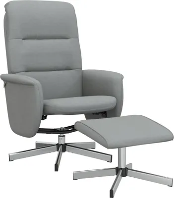 Obrázok produktu pre vidaXL Relax kreslo s podnožkou svetlo sivá látka