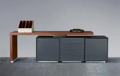 Obrázek produktu pro Dlouhá komoda xxl Příborník Kancelářská komoda Vysoká deska Kancelářský nábytek Skříňka Kancelářský design