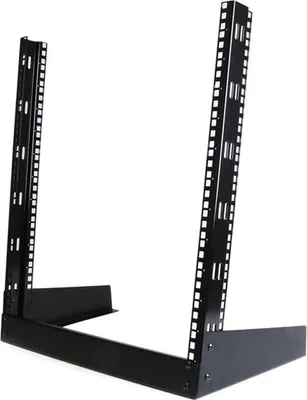 Produktbild von StarTech.com 12 HE 19" Desktop 2 Pfosten Open Frame Rack - Freistehendes Gestell - 12U - 50 kg - 2,69 kg - Schwarz