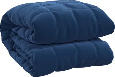 Produktbild von vidaXL Gewichtsdecke Blau 155x220 cm 7 kg Stoff