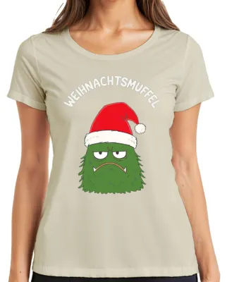 Zdjęcie produktu dla WEIHNACHTSMUFFEL świąteczna czapka Mikołaja sarkastyczna koszulka damska, natura, M
