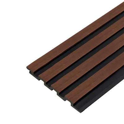 Produktbild von PREMIUM WPC Fassadenlamellen DUO | Fassadeverkleidung Verbundwerkstoff | REDWOOD - SCHWARZ | Muster Holzprobe Musterstück | LIDERWOOD
