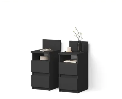Immagine prodotto di Comodino Livinity Roya Nero Set di 2, Model 62509