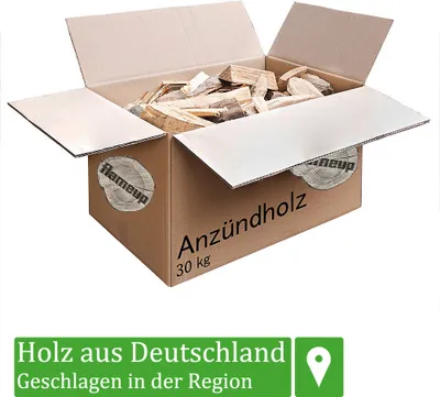 Produktbild von Holz Kaminanzünder Anzündholz Brennholz Anmachholz Buche Anfeuerholz Grill 30 kg Kaminholz Anzünder Anzuendholz zum Feuer machen Zubehör Outdoor flameup