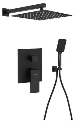 Imagen del producto de Sapho CUBEMIX: Juego de ducha empotrado con grifo, 2 salidas, color  mate
