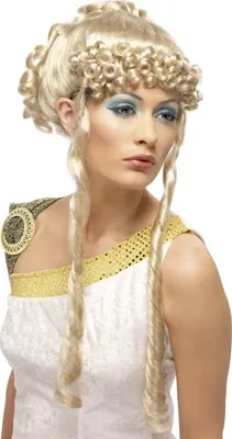 Produktbild von Blonde Griechinnenperücke Perücke Griechin Locken