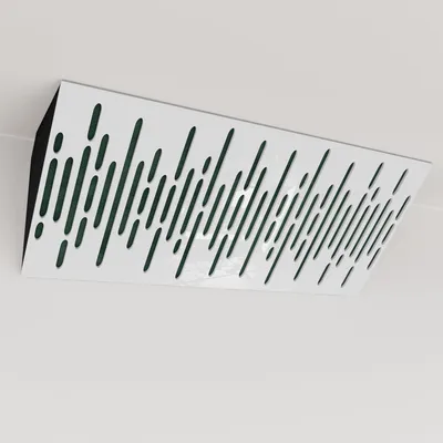 Imagen del producto de Juego de 6 trampas para esquinas, modelo WAVE Horizont, tapizadas en terciopelo, de 23x50x10 cm, en plástico blanco/verde