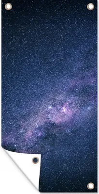 Produktbild von MuchoWow® 80x160 cm Outdoor-Poster Gartendeko Sichtschutz Garten Poster für den Garten  Galaxie - Sterne - Weltraum - Jungen - Mädchen - Kinder