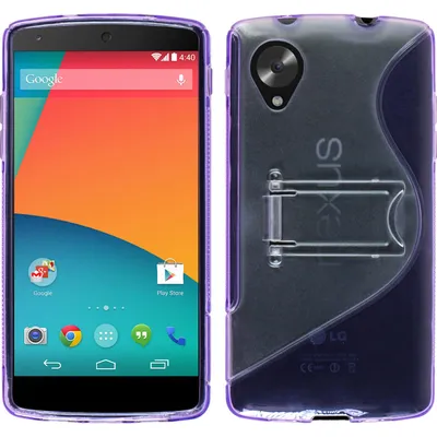 Produktbild von PhoneNatic Case kompatibel mit Google Nexus 5 - lila Silikon Hülle  + 2 Schutzfolien