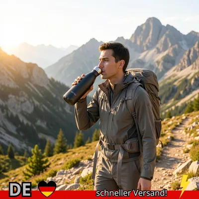 Produktbild von WATERSY Edelstahl Trinkflasche 500ml Thermoskanne