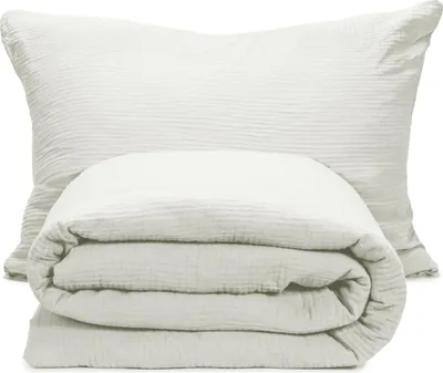 Produktbild von Kinderbettwäsche Garnitur, 100% Baumwolle, 40x60+100x135 cm, Creme