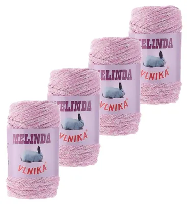 4 x 250g Strickgarn Melinda 16 rosa-beige