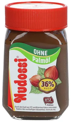 Image de Crème de noisettes et de nougat Nudossi 36 % de noisettes sans huile de palme (300 g)