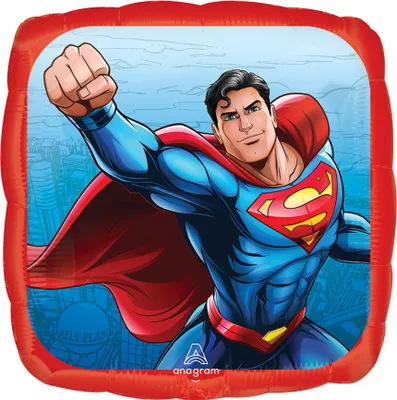 Produktbild von Folienballon Superman quadratisch 43 cm -