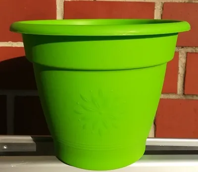 Produktbild von alpfa 842181 Blumenkübel Sydney mit Dekor 38 x 29 cm - limette