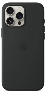 Produktbild von Apple iPhone 16 Pro Max Silikon Case mit MagSafe, schwarz