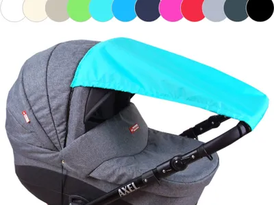Produktbild von BABYLUX Sonnenschutz SONNENSEGEL für Kinderwagen UNI Buggy UV Schutz Minze