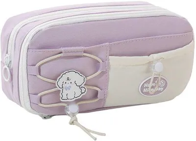 Zdjęcie produktu dla Etui o dużej pojemności, etui uni , etui w stonowanych kolorach, etui dla dorosłych, do szkoły, do biura, dla dziewcząt, dla kobiet, dla studentów, fioletowe