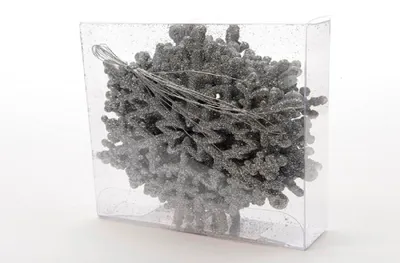 Produktbild von Christbaumschmuck Schneeflocke Eisstern Ø 10 cm / 8 Stück silber