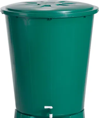 Produktbild von Regentonne 210l rund mit Deckel und Hahn