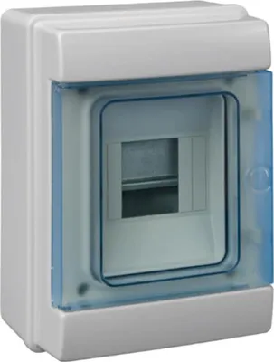 Produktbild von Sicherungskasten 4 Module Verteilerkasten IP65 Aufputzverteiler PE-/N-Klemmen