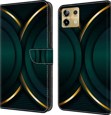 A product image showing a phone case with a wallet feature, displayed in an open and closed state.