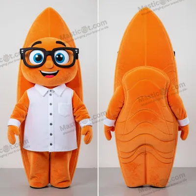 Immagine prodotto di Mascotte MASTICOT Surfboard Arancione in Velluto con Occhiali Extra Large