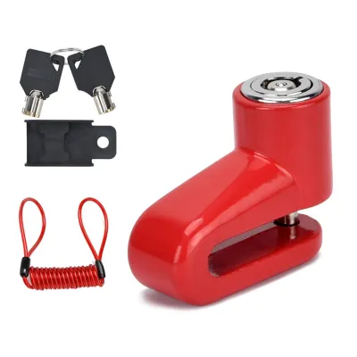 Produktbild von Motorradschloss breites Anwendung Anti-Diebstahl Compact Electric Scooter Scheibenbremsschloss für Elektromobile-Rot
