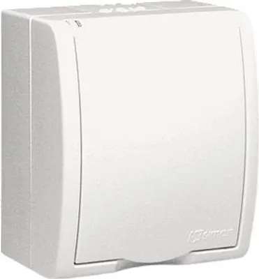 Imagen del producto de Enchufe Hermético Acuario. 1 vía Con/con Ip54 Blanco