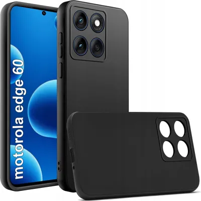 Immagine prodotto di Custodia nera opaca in silicone Slim per Motorola Edge 60 | 60 Fusion