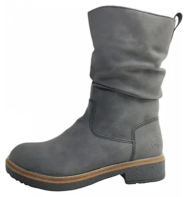 Imagen del producto de Botas forradas para mujer de la marca Rieker, color gris, ideales para uso casual