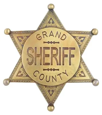 Productafbeelding van Denix Sheriff Stern, groot model, van metaal – 7 cm, koperkleurige cowboyster