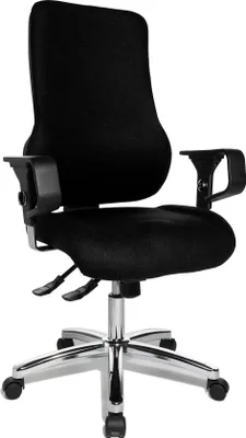 Produktbild von Topstar Bürostuhl Sitness 55 mit höhenverstellbaren Armlehnen , Wollstoff schwarz