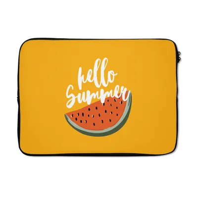 Produktbild von MuchoWow® Laptop Hülle 13 Zoll Sommer - Wassermelone - Orange Laptoptasche - Laptophülle - Sleeve - Rundumschutz