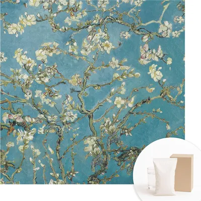Obrázok produktu pre Samolepiaca fototapeta – nástenné obrazy do obývacej izby – 250 x 250 cm – dekoratívna fólia na stenu – moderný dizajn na dekoráciu stien – tapety do interiéru – kvitnúce vetvy
