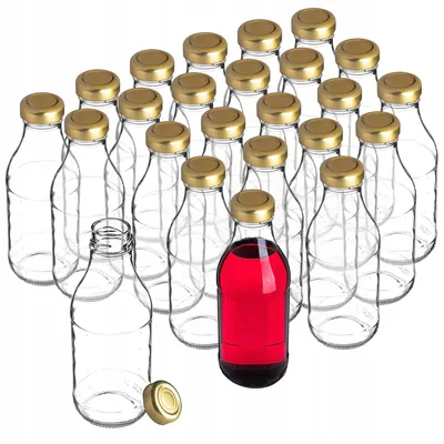 Produktbild von Kadax Glasflaschen 330ml mit Schraubverschluss 24er Set