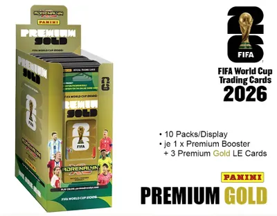 Produktbild von FIFA World Cup 2026 Trading Cards Premium Gold Box (10)
