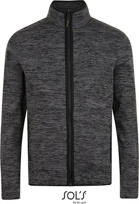 Produktbild von SOLs ProWear 01652 | Herren Turbo Polar Fleece Full Zipp - Farbe: Dark Grey (Solid)/Black - Größe: XXL