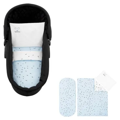 Produktbild von Kikkaboo Kinderwagen Bettwäsche-Set Bär 6tlg Decke 80 x 60 Kissen 35 x 26 Laken