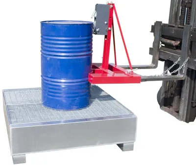 Produktbild von Manuvit Automatische Fasszange für 1 Metall und Kunststofffass Tragkraft bis 1000kg