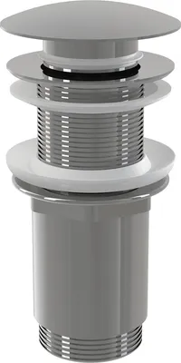 Imagen del producto de Desagüe para lavabo CLICK/CLACK de 5/4", sin desbordamiento, con tapón grande, acabado en cromo