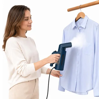 Produktbild von Dampfbügeleisen mit Dampfglätter Funktion, 700W Bügeleisen für Kleidung, schnelle Faltenentfernung, 180 ml Tank, kompakt & leicht
