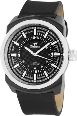 Produktbild von TimeTech Herrenuhr mit Kunstlederionsarmband