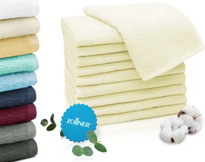 Produktbild von 10er Set Gästehandtücher 30x50 cm, 100% Baumwolle, creme