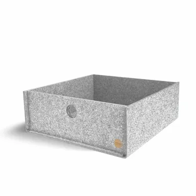 Produktbild von Aufbewahrungsbox CARGA Filz 40 x 38 x 14 cm ohne Deckel in hellgrau meliert